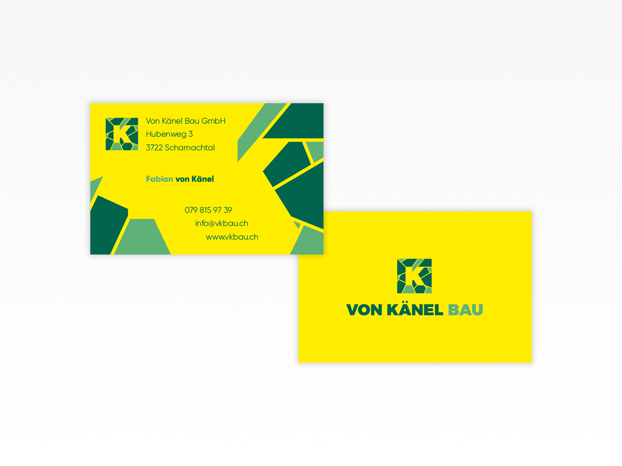 Business cards Von Känel Bau